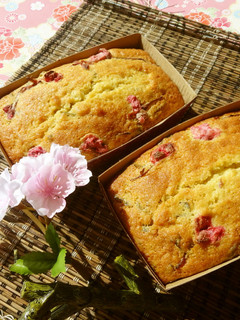 しっとり❀桜と甘納豆のパウンドケーキ-レシピのメイン写真