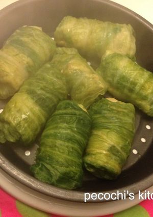 ☆鶏のロールレタス蒸し☆ぽん酢であっさり-レシピのメイン写真