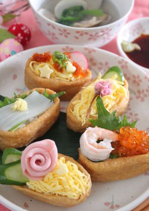 ひな祭りに♪オープンいなり寿司-レシピのメイン写真