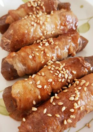 こんにゃくの豚肉巻き♧-レシピのメイン写真