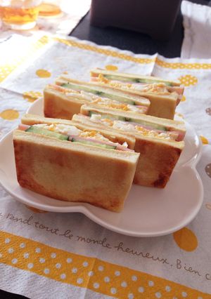 高野豆腐でハムタマサンド☆糖質制限-レシピのメイン写真