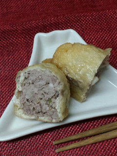 低糖質 肉いなり(餃子のたねをリメイク)-レシピのメイン写真