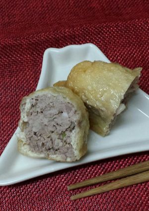 低糖質 肉いなり(餃子のたねをリメイク)-レシピのメイン写真