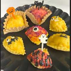 つき姫でハロウィン蒸しパン-レシピのメイン写真