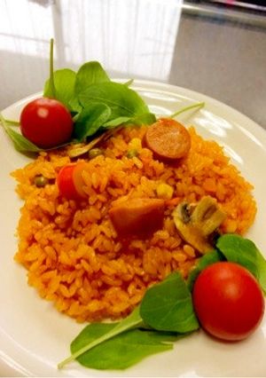 野菜ジュース炊き込みピラフ・炊き込みご飯-レシピのメイン写真