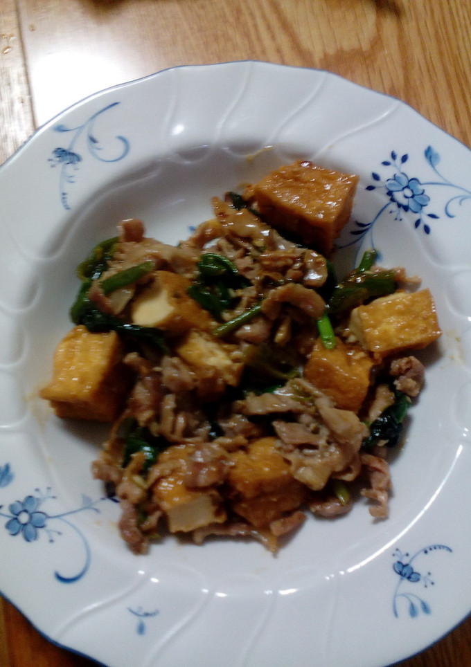 豚肉と厚揚げの炒め物-レシピのメイン写真