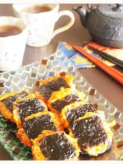 切干大根でキムチーズの磯辺風おやき-レシピのメイン写真