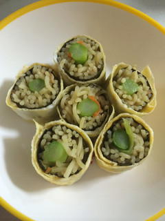 焼きそば弁当 簡単お花-レシピのメイン写真