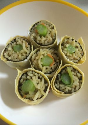 焼きそば弁当 簡単お花-レシピのメイン写真