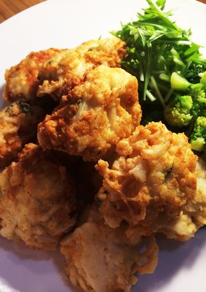 鶏挽き肉とれんこんのナゲット-レシピのメイン写真