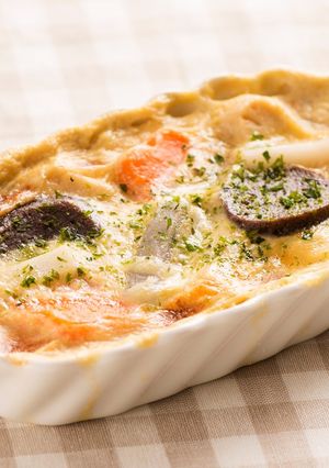 介護食　根菜たっぷり和風グラタン-レシピのメイン写真