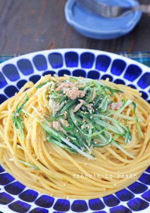 ランチに＊ツナと水菜の柚子胡椒パスタ-レシピのメイン写真