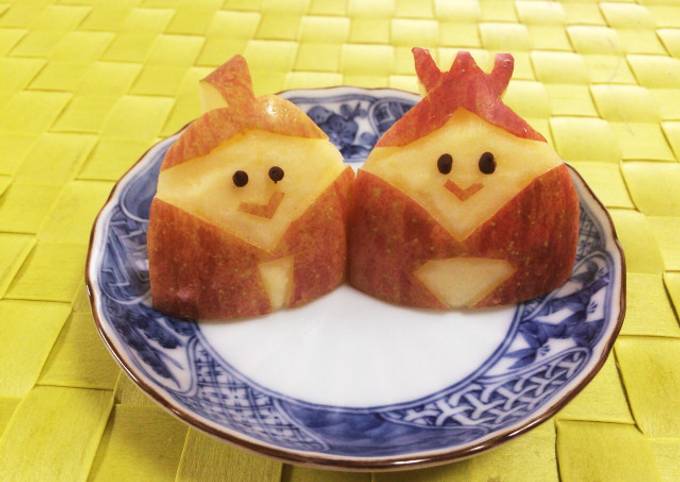 りんごの飾り切り☆おひな様☆ひな祭りに by Marikong 【クックパッド 