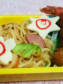 マルちゃん焼そば☆たらこ味☆キャラ弁-レシピのメイン写真