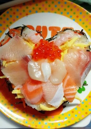 ハートのひなまつりケーキ寿司-レシピのメイン写真