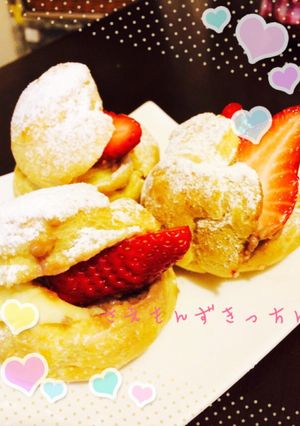 チョコ＆カスタードのシュークリーム♡-レシピのメイン写真