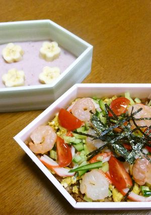 バナナとフルーチェ低価格ひな祭りデザート-レシピのメイン写真