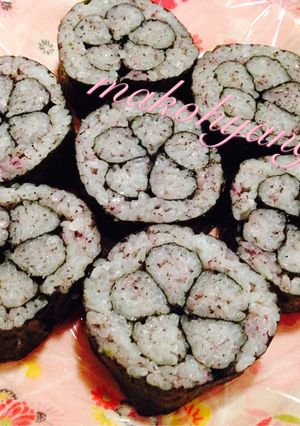 ♢お花飾り*のり巻き♢ひなまつり-レシピのメイン写真