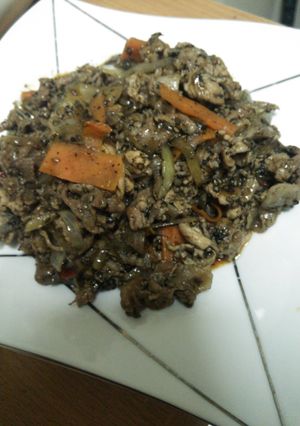 豚肉の黒ゴマ炒め-レシピのメイン写真