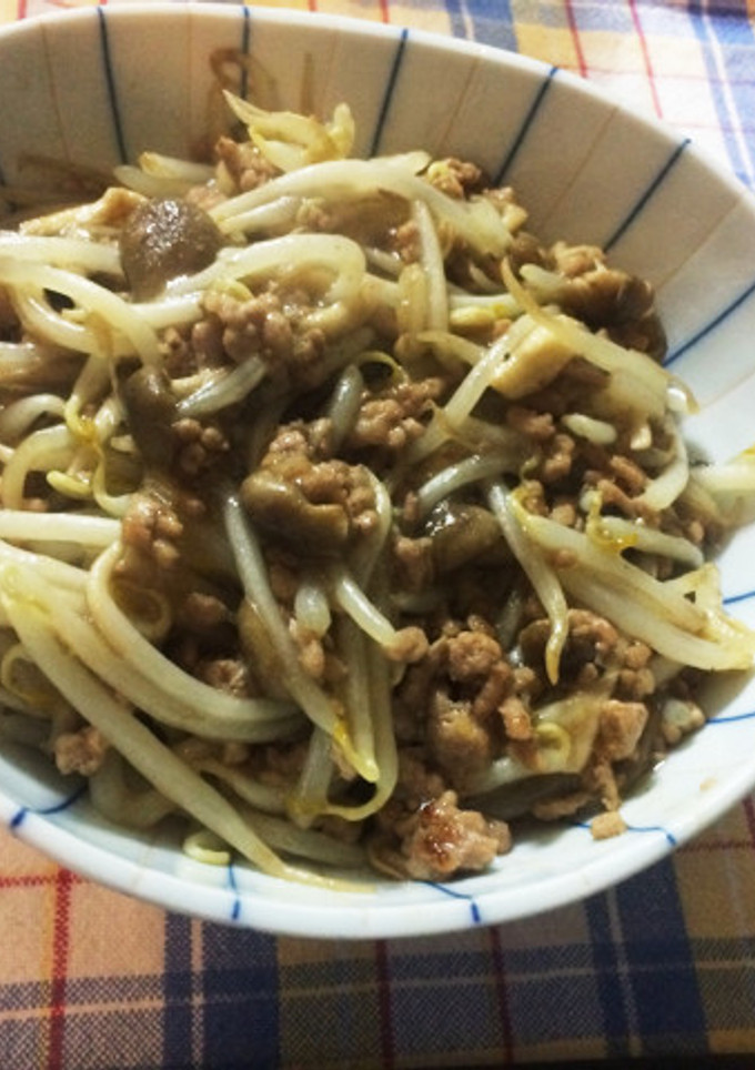 節約！もやしと挽肉のとろみ炒め-レシピのメイン写真