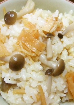 ◎干し貝柱と本しめじの◎炊き込みご飯♪-レシピのメイン写真