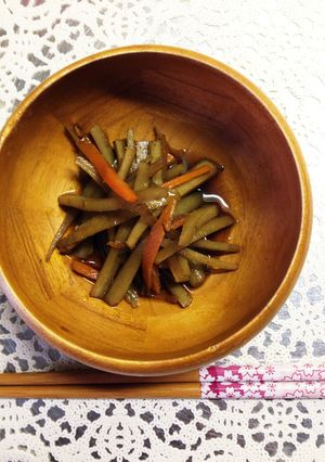 干し椎茸の戻し汁できんびらごぼう♡-レシピのメイン写真