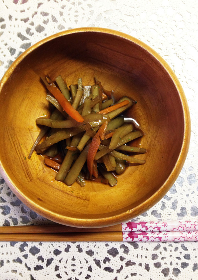 干し椎茸の戻し汁できんびらごぼう♡-レシピのメイン写真