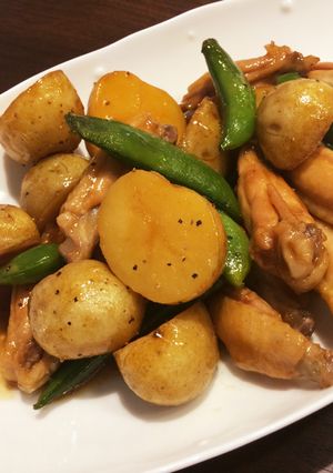新じゃがと手羽先の中華煮込み-レシピのメイン写真