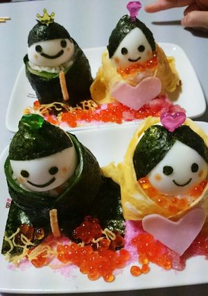 ゆで卵でお雛様-レシピのメイン写真