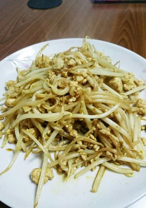 鳥挽き肉のもやし炒め ☆カレー風味-レシピのメイン写真