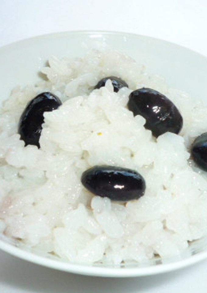 炊飯器で簡単黒豆ごはん（白むし）-レシピのメイン写真