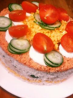 ひな祭りにちらし寿司ケーキ-レシピのメイン写真