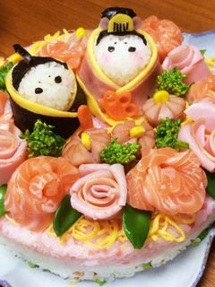 ひな祭り!春の味のちらし寿司ケーキ -レシピのメイン写真