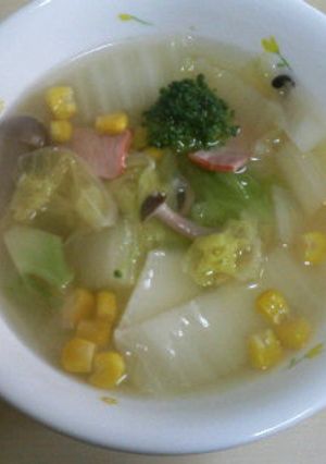 寒い日にほっこり♡簡単白菜スープ-レシピのメイン写真