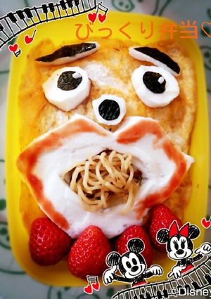 口からでちゃうよ！焼きそばびっくり弁当♡-レシピのメイン写真