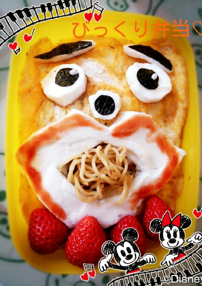 口からでちゃうよ！焼きそばびっくり弁当♡-レシピのメイン写真