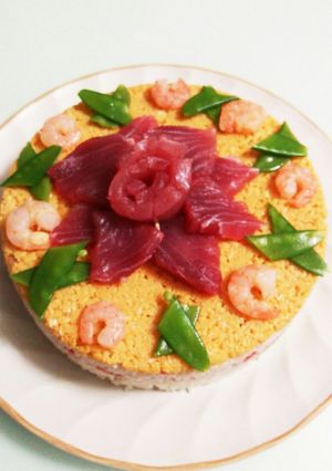 ひな祭り★バラの寿司ケーキ-レシピのメイン写真