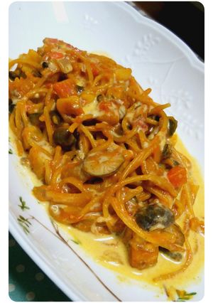 ラタトゥイユで☆トマトクリームパスタ-レシピのメイン写真