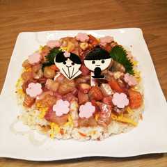 ひな祭り簡単海鮮ちらし寿司-レシピのメイン写真