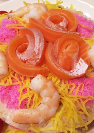 ひな祭りに！ちらし寿司ケーキ-レシピのメイン写真