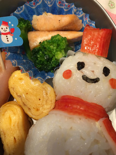 雪だるまキャラ弁-レシピのメイン写真