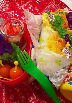 ワンフィンガー焼きそばナポリタンクレープ-レシピのメイン写真