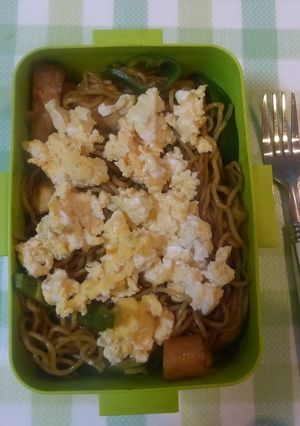 レンジで！オムカレー焼きそば-レシピのメイン写真