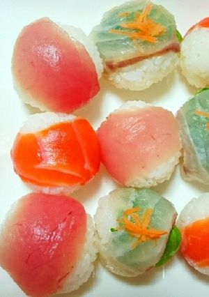 ひな祭り 手まり寿司-レシピのメイン写真