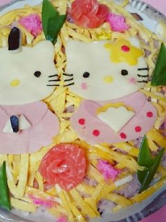 ひな祭りちらし寿司 キティちゃん-レシピのメイン写真