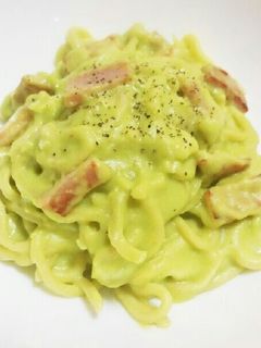 リメイク☆えんどう豆ポタージュでパスタ-レシピのメイン写真