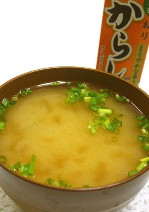 お味噌汁にカラシ〜♪-レシピのメイン写真