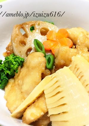 お弁当にも♡鶏むね肉の竜田と筍の甘酢炒め-レシピのメイン写真