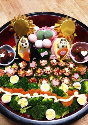 可愛く飾ろう！お雛様デコチラシ-レシピのメイン写真