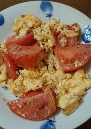 【ぐうたら】トマト卵炒め-レシピのメイン写真